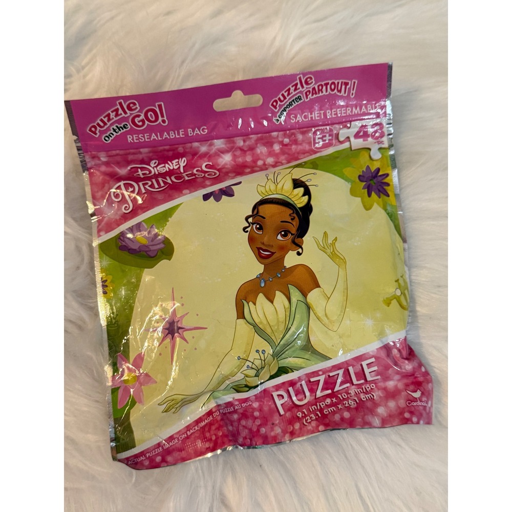 Disney Princess Tiana Puzzle on the Go 48 Piece Resealable Bag Cardinal New